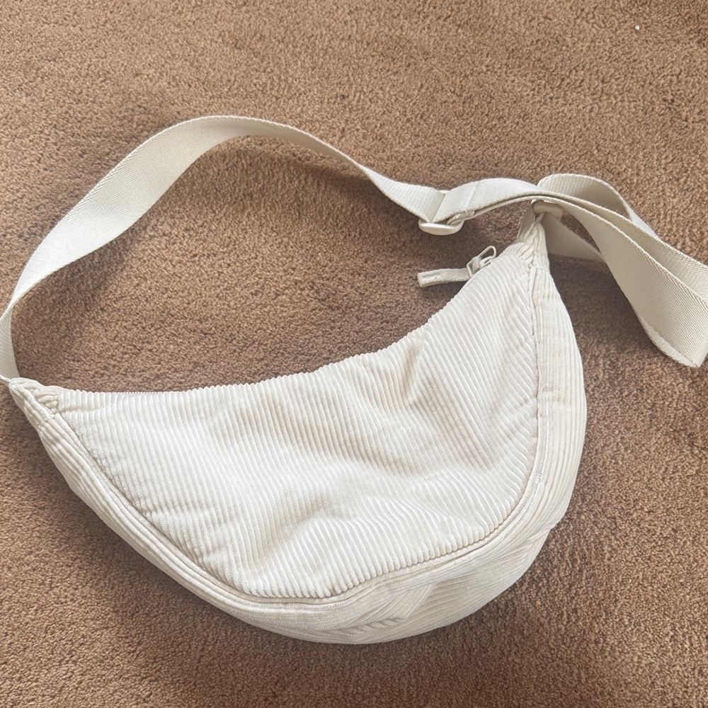 Uniqlo Cross Body - Cream Corduroy